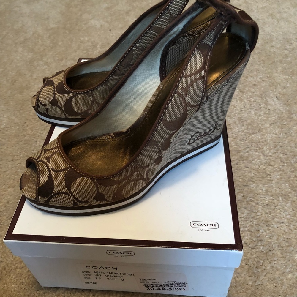 Authentic Coach Wedge Heels